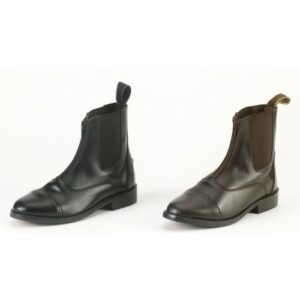 LADIES' ALL-WEATHER SYNTHETIC ZIP PADDOCK BOOTS IN BLACK BY EQUISTAR